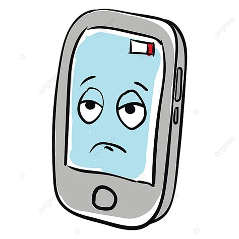 Sad Phone Clipart Vector Sad Mobile Phone Illustration Vector On White Background Phone Sad