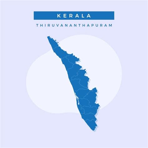 Premium Vector National Map Of Kerala Kerala Map Vector Illustration
