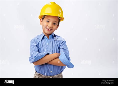 Young Boy Engineer Stock Photo Alamy
