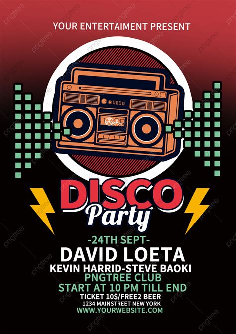 Disco Party Night Poster Template Download On Pngtree