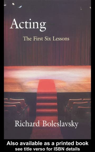 Acting The First Six Lessons Free Download Borrow And Streaming