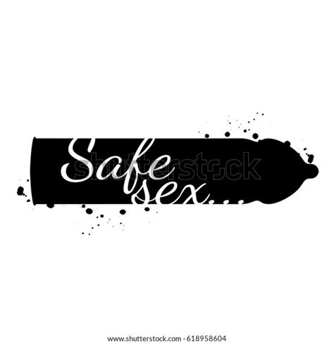 condom inscription safe sex vector illustration stock vector royalty free 618958604 shutterstock