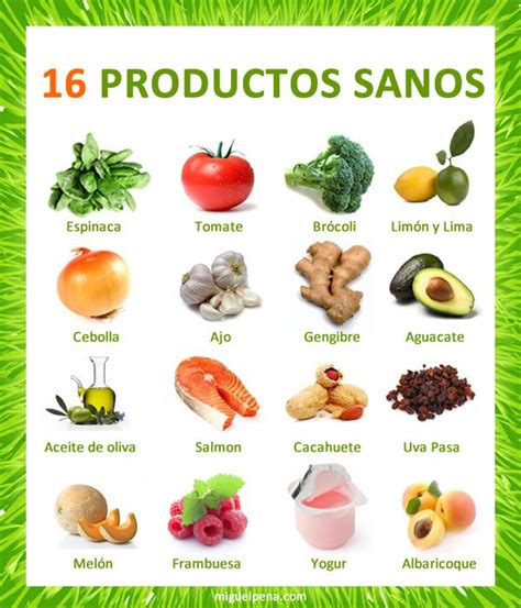 Comida 16 Productos Sanos Healthy Eating Posters Health Fitness