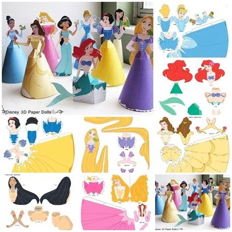 Free Printable Disney Princesses 3d Paper Dolls Printable Templates