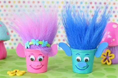 Craft Create Cook Easy To Make Trolls Party Crafts Craft Create Cook
