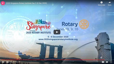 Singapore Virtual 2020 Rotary Institute Konferencex