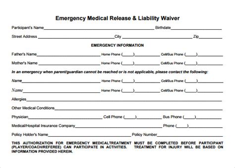 Complete the waiver form and attach copies of your scanned insurance documents. FREE 9+ Sample Medical Waiver Forms in PDF | MS Word