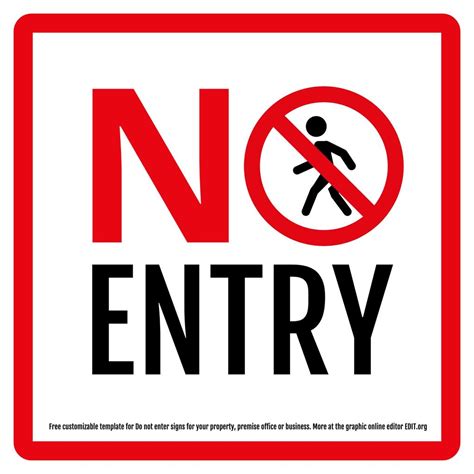 Do Not Enter Sign Template