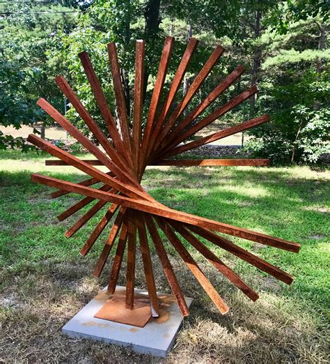 Large Modern Abstract Sculpture Made From Corten Steel Adorne Etsy