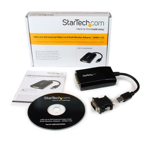 Check spelling or type a new query. Startech USB32DVIPRO USB3 to DVI/ VGA External Video Card Multi Monitor Adapter