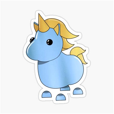 Adopt Me Diamond Unicorn Sticker For Sale By Mochi Pop Redbubble