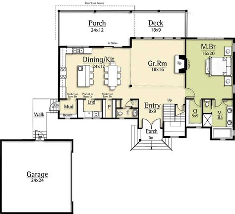 Modern House Plan With Two Story Great Room 18831ck 1st Floor