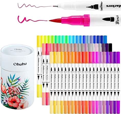 Buy Colouring Pens 100 Colours Ohuhu Dual Tip Brush Pens Felt Tip
