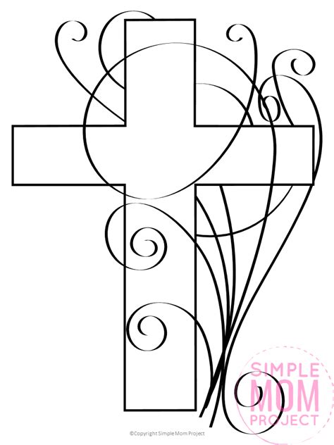 Free Printable Cross Templates And Coloring Sheets In 2020 Printable
