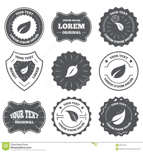 Vector map and game icons and resources user interface gui ui | not our art. Leaf Icon. Fresh Natural Product Symbols Stock Vector ...