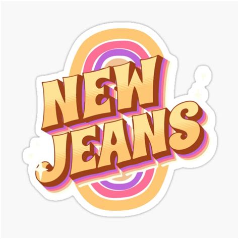 Newjeans Name Typography Text Sticker For Sale By Morcawork Redbubble