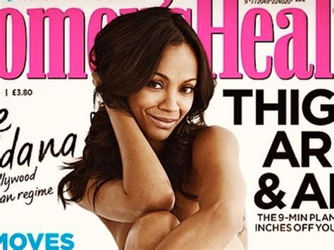 Zoe Saldana Poses Naked For Women S Health Uk Before Pregnancy Hot