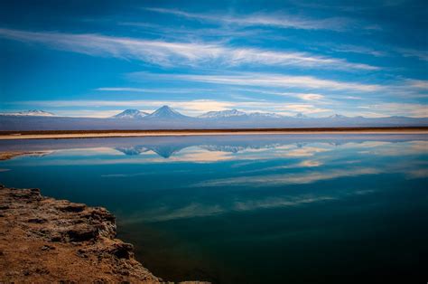 Nature Landscape Lake Mountain Water Reflection Sunset Atacama