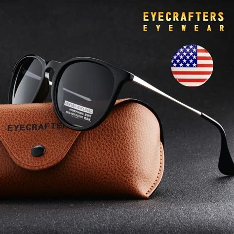 Buy Eyecrafters Fashion Black Womens Sunglasses Polarized Cat Eye Shades Luxury