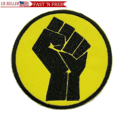 Black Power Blm Fist Embroidered Iron On Patch Usa Jc Ebay