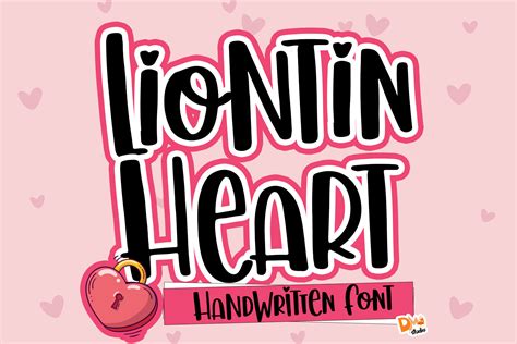 Liontin Heart Font By Dmletter31 · Creative Fabrica