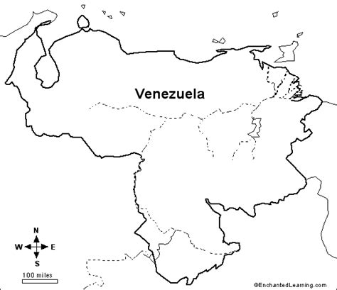 Outline Map Research Activity 3 Venezuela