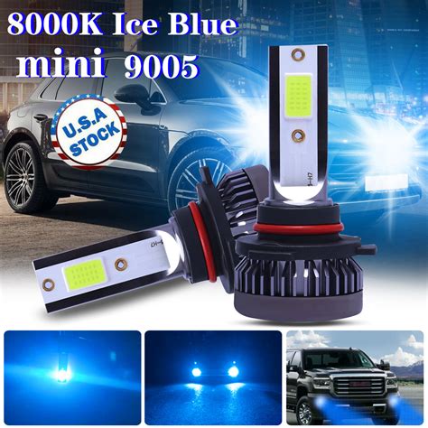 2x 9005 Hb3 H10 Led Headlight Fog Driving Light Hi Low Lamps 8000k Ice