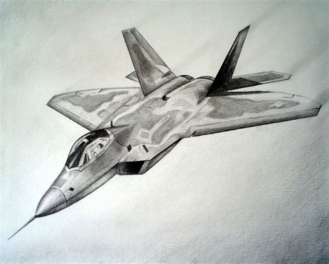 F22 Raptor Tank Drawing Aircraft Art Airplane Art