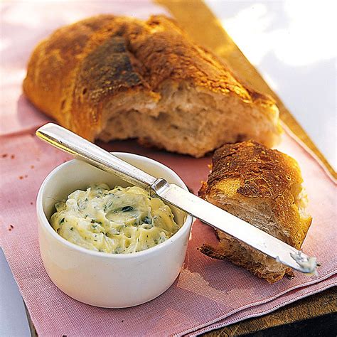 Warm Bread With Garlic Herb Butter