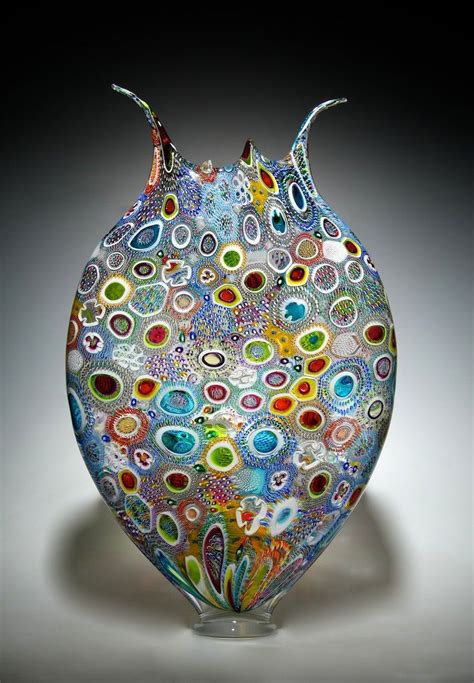 Mixed Murrini Foglio By David Patchen Art Glass Sculpture Artful