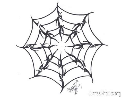 Spider Web Tattoo Drawing