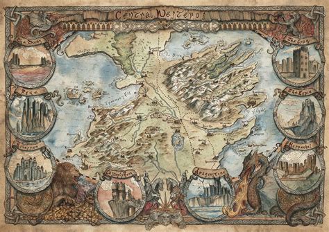 Central Westeros Map Game Of Thrones By Francescabaerald On Deviantart