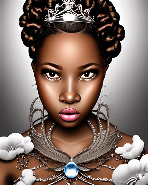 African American Princess Clipart · Creative Fabrica