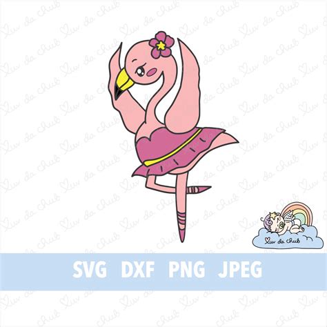 Ballerina Svg Dxf Flamingo Ballerina Silhouette Svg Dxf Etsy