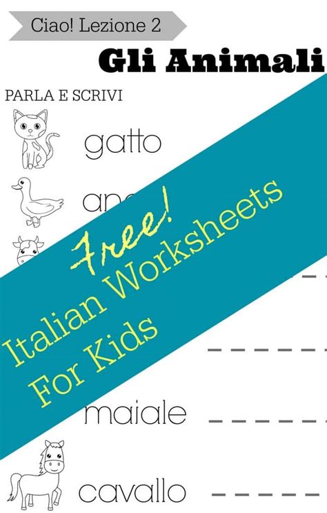 Simple Italian Lessons For Kids Lezione 2 The Chirping Moms Free