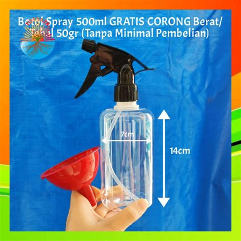 Jual Botol Plastik 500gr Botol Semprot Botol Spray Sprayer Gratis Corong Shopee Indonesia