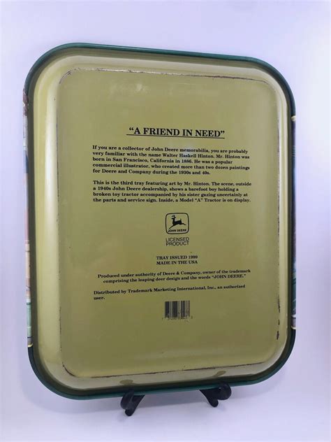 Vintage 1999 Collectible John Deere Metal Serving Tray A Etsy