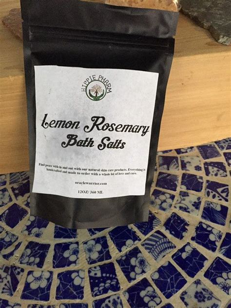 Lemon Rosemary Bath Salts 12 Oz Natural Bath Salts