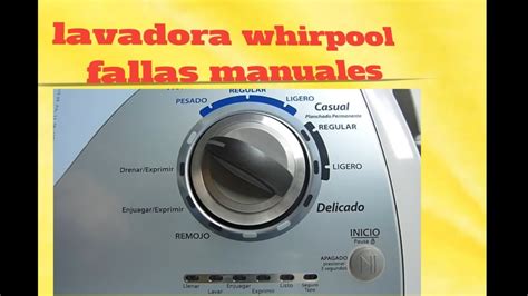 Lavadora Whirpool Fallas Manuales YouTube