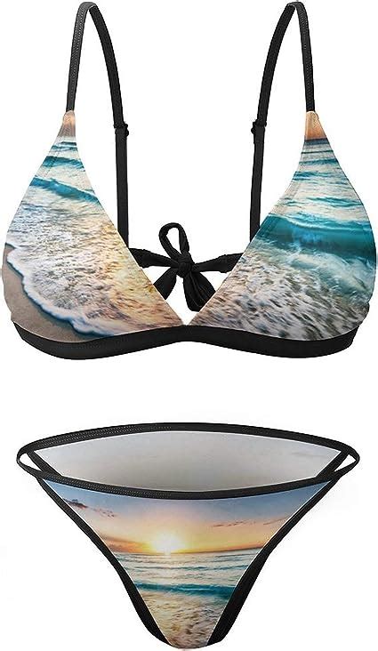 Amazon Com Oceans Sunsets Waves Sexy Swimwear Piece Bathing Suit My