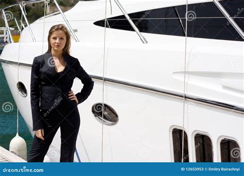 Woman And Boat Stock Image Image Of Ship Black Beach
