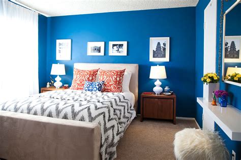 You'll love the many different patterns we have in blue bedroom curtains. A Cool, Calm and Cobalt Bedroom - Homepolish | Bright blue ...