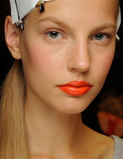 Runway Beauty Flawless Skin And Orange Lips At DKNY S S Makeup For Life