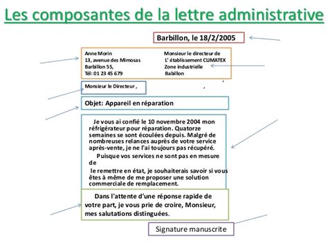 Exemple Modele Lettre Administrative Pdf