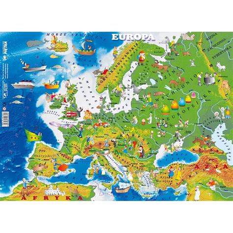 Puzzle Europa Fizyczna Sklep Wydawnictwa Piętka
