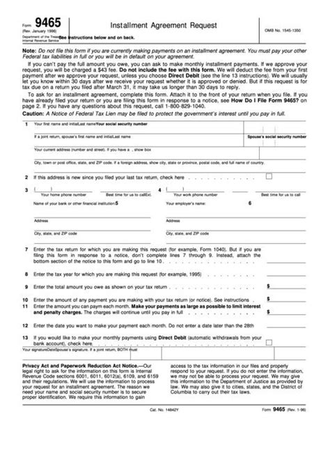 Format a business letter and remember to get to the point. 28 Irs form 9465 Fillable in 2020 | Irs forms, Letter templates free, Resignation letters