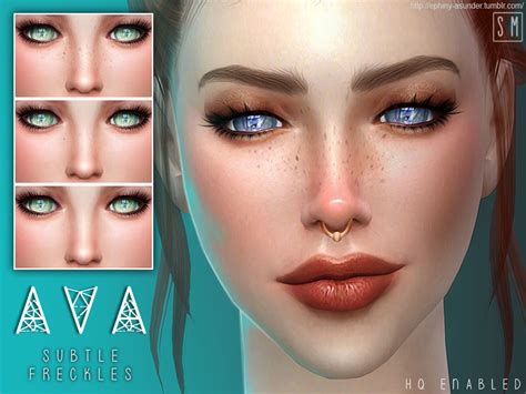 Screaming Mustards Ava Subtle Freckles Freckles Sims 4 Cc