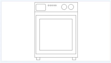 Simple Oven 2d Elevation Block Cad Drawing Details Dwg File Cadbull
