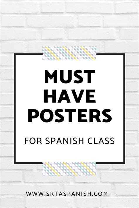 Must Have Posters For Spanish Class Srta Spanish