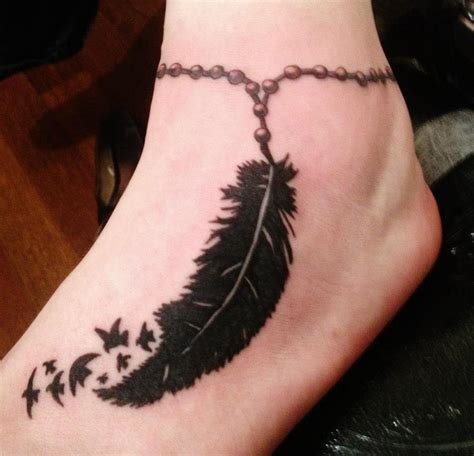feather foot tattoo by ShaunaDZB on DeviantArt